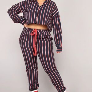 Fashion Nova Stripe Set